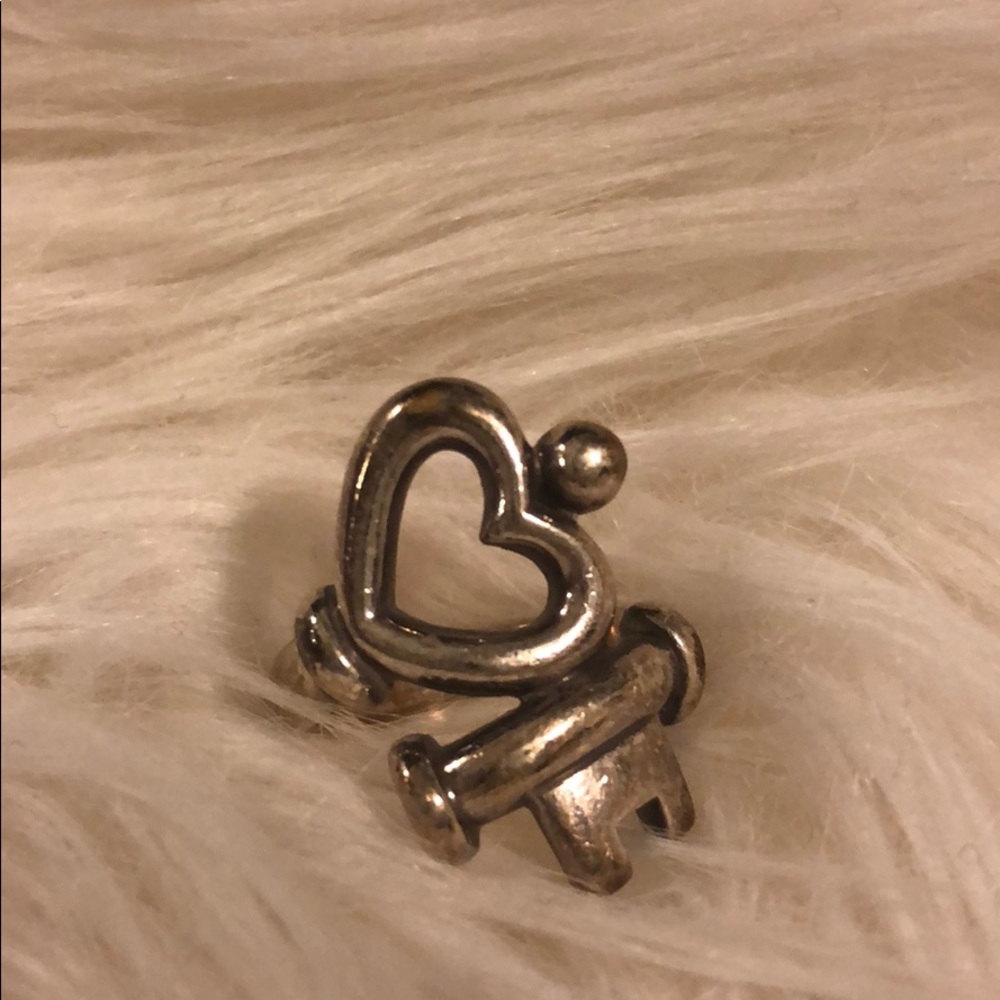 James Avery Heart and Key ring
